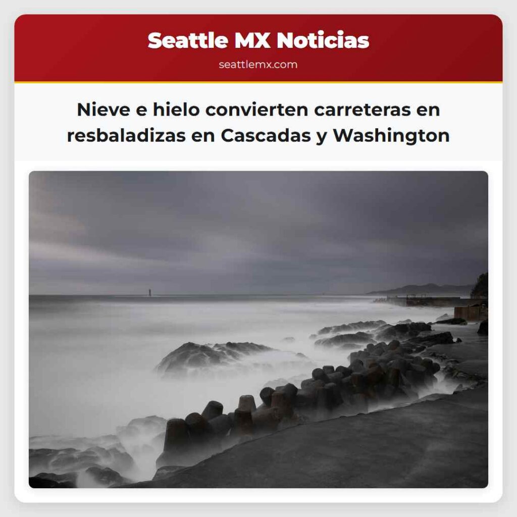 Nieve e hielo convierten carreteras en