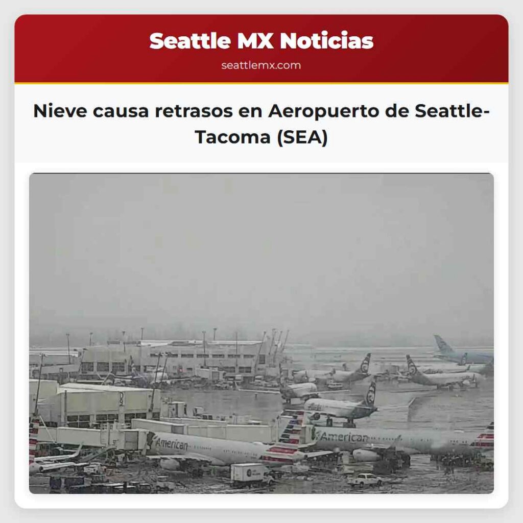Nieve causa retrasos en Aeropuerto de