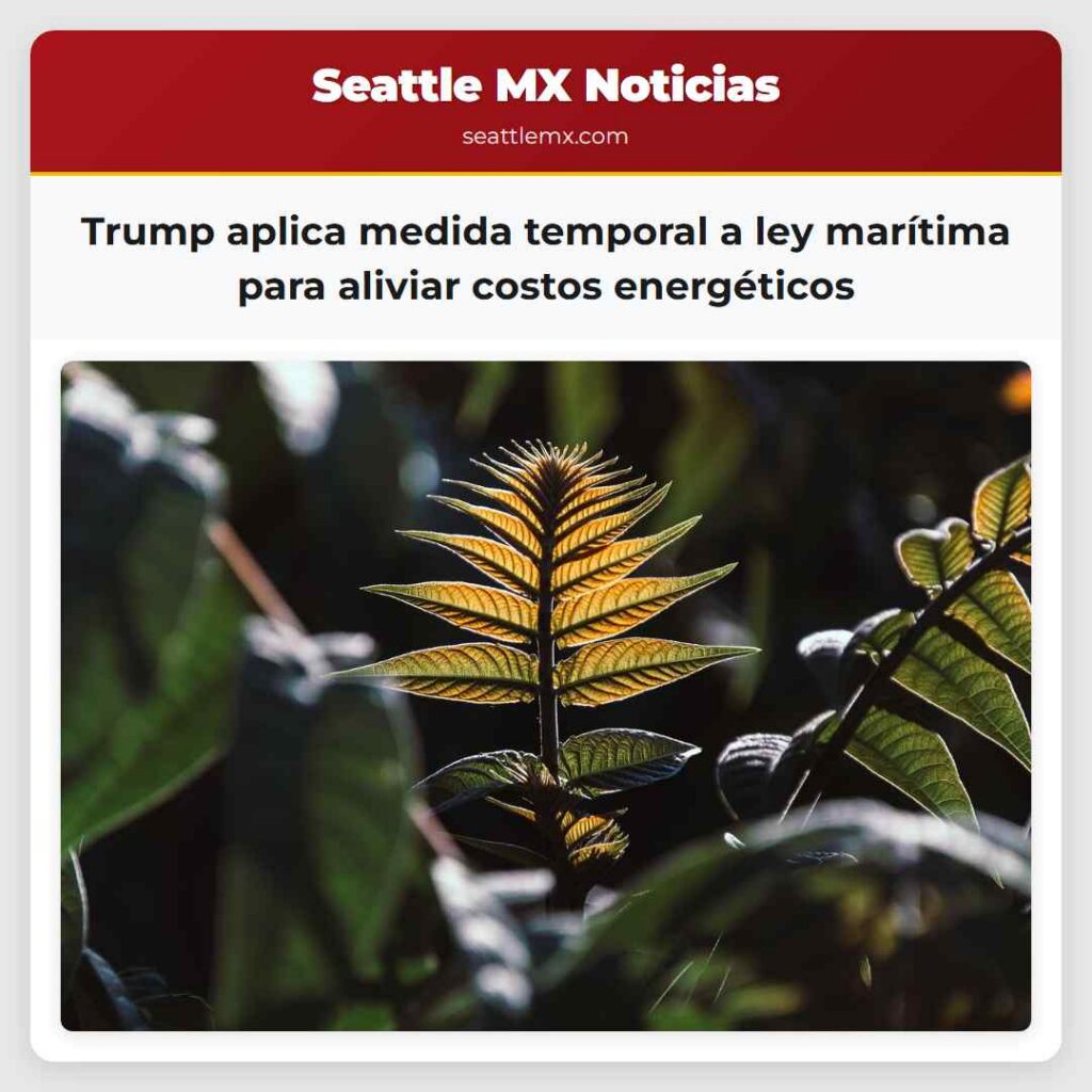 Trump aplica medida temporal a ley marítima para