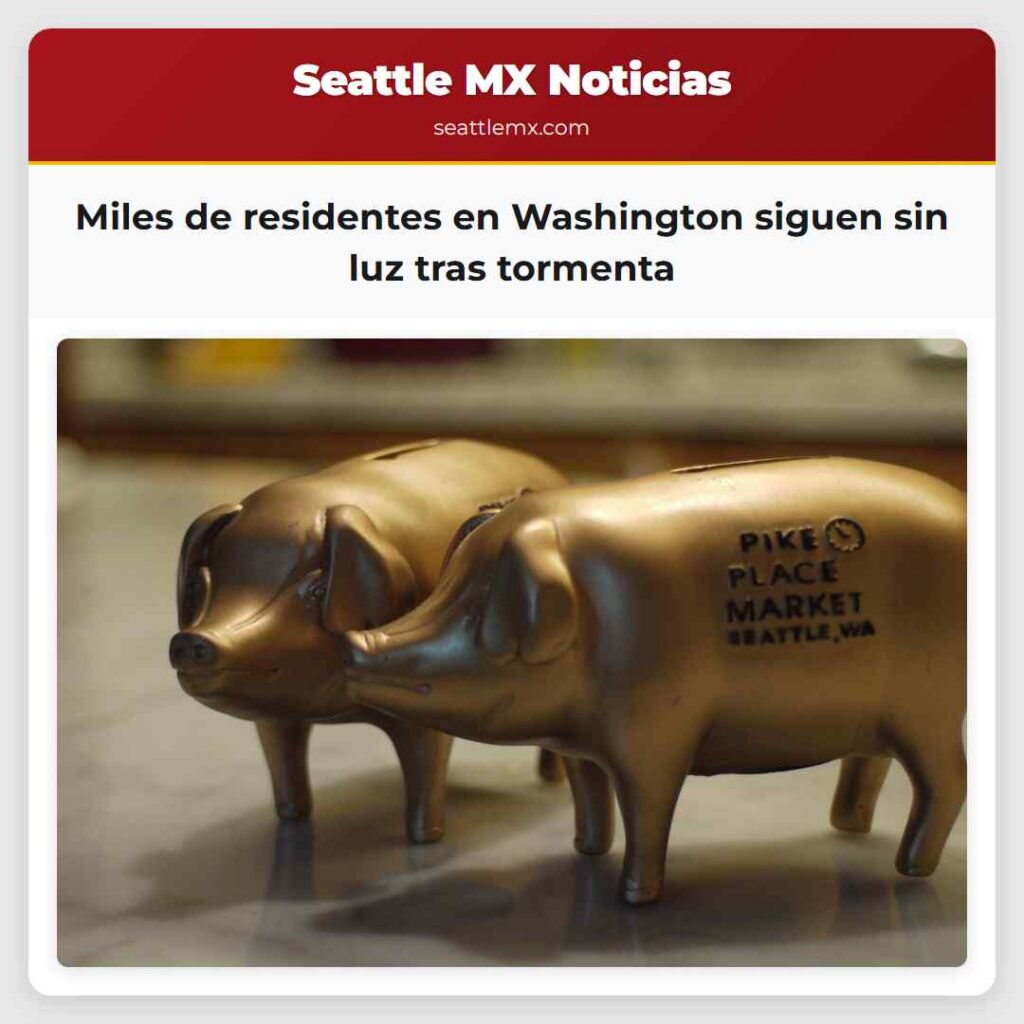 Miles de residentes en Washington siguen sin luz