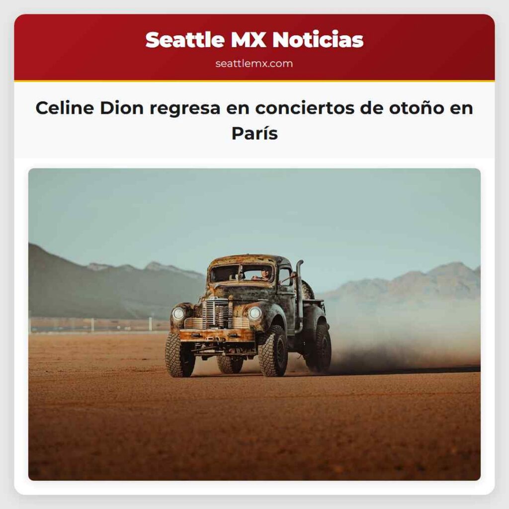 Celine Dion regresa en conciertos de otoño en