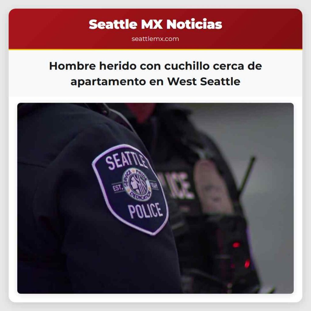 Hombre herido con cuchillo cerca de apartamento
