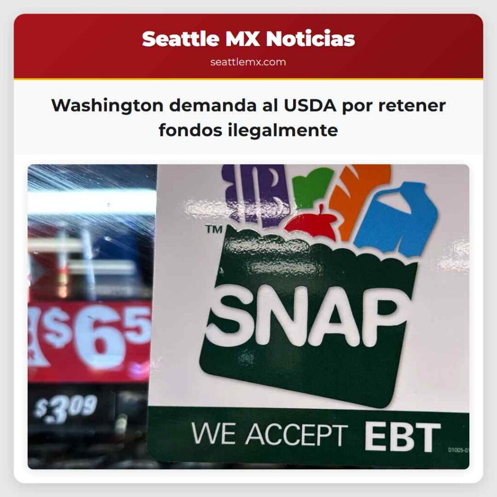Washington demanda al USDA por retener fondos