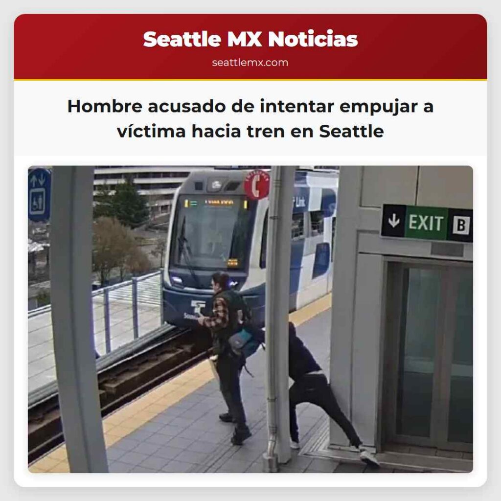 Hombre acusado de intentar empujar a víctima