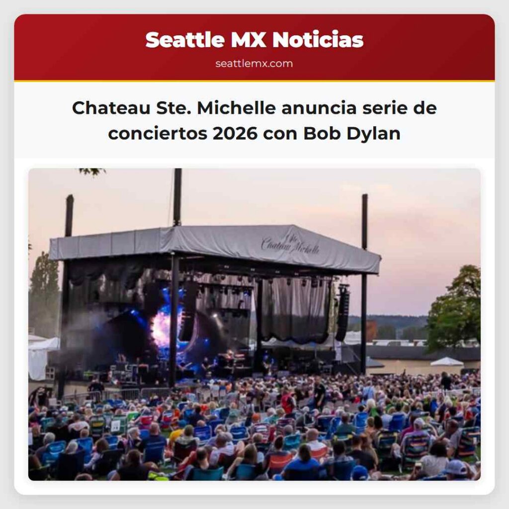Chateau Ste. Michelle anuncia serie de conciertos