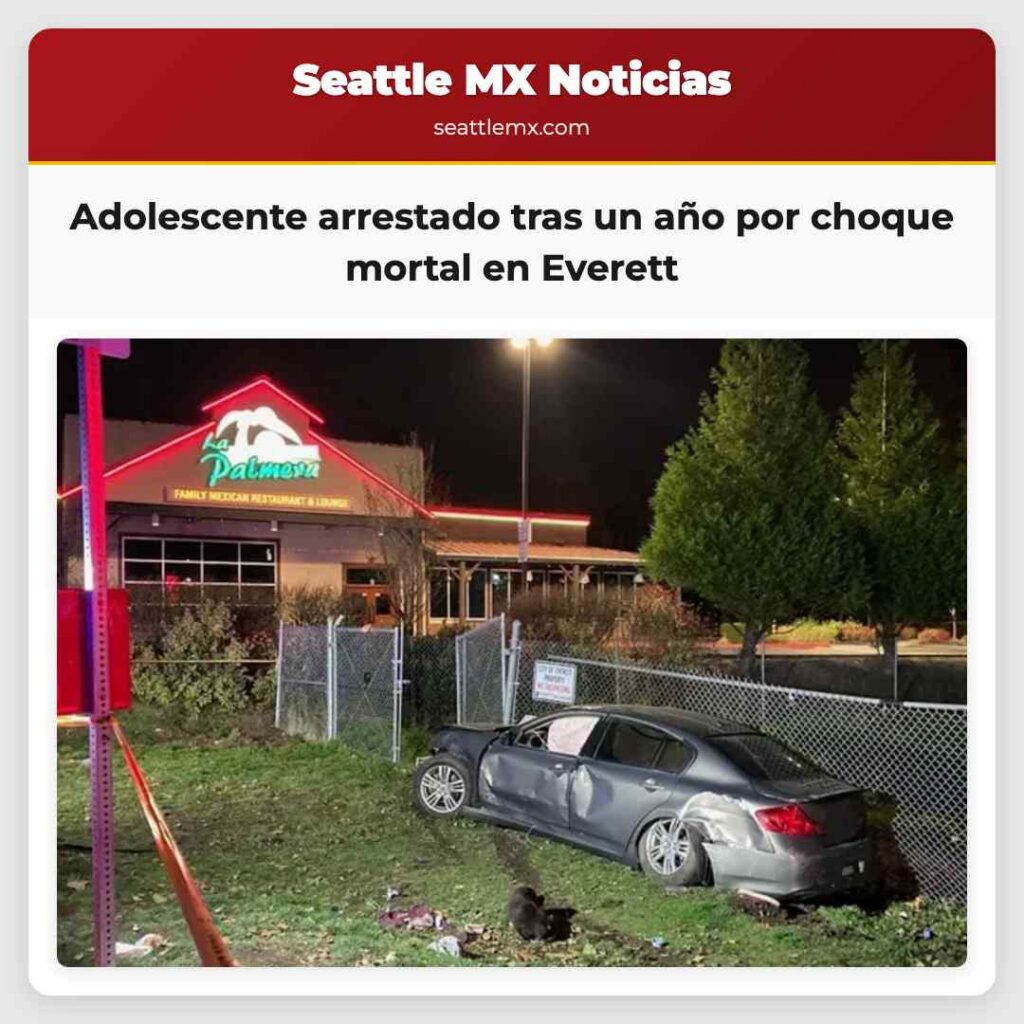 Adolescente arrestado tras un año por choque