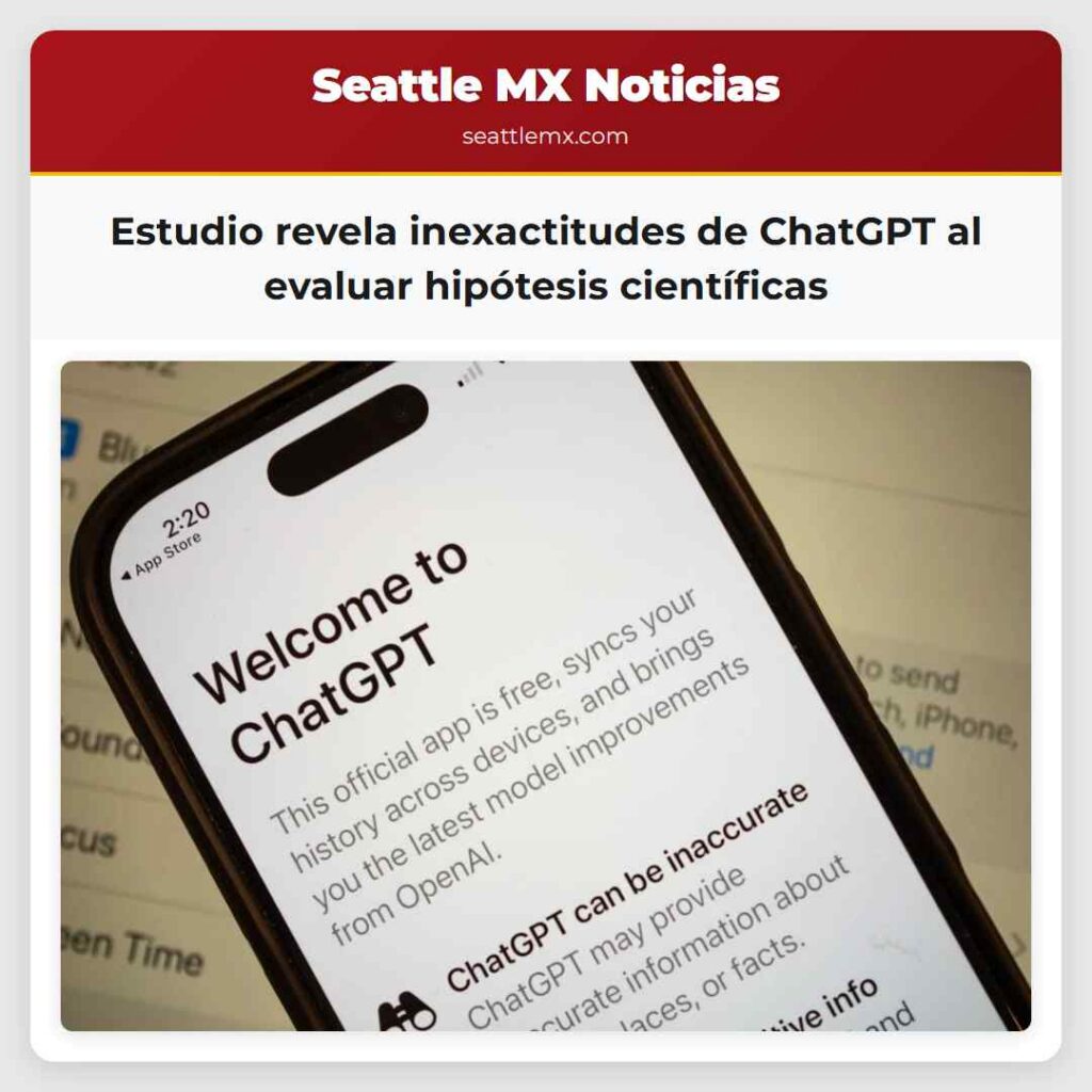 Estudio revela inexactitudes de ChatGPT al