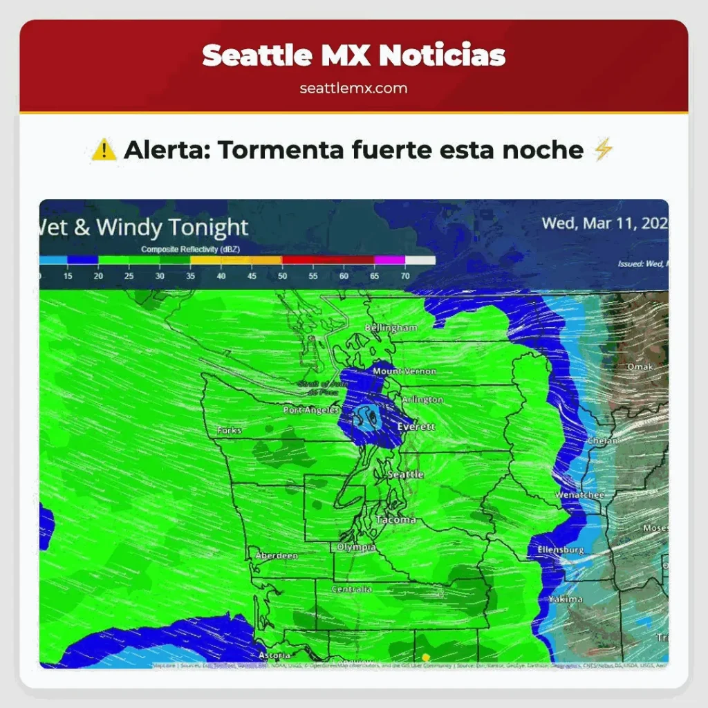 ⚠️ Alerta: Tormenta fuerte esta noche ⚡