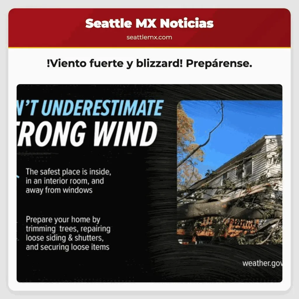 !Viento fuerte y blizzard! Prepárense.