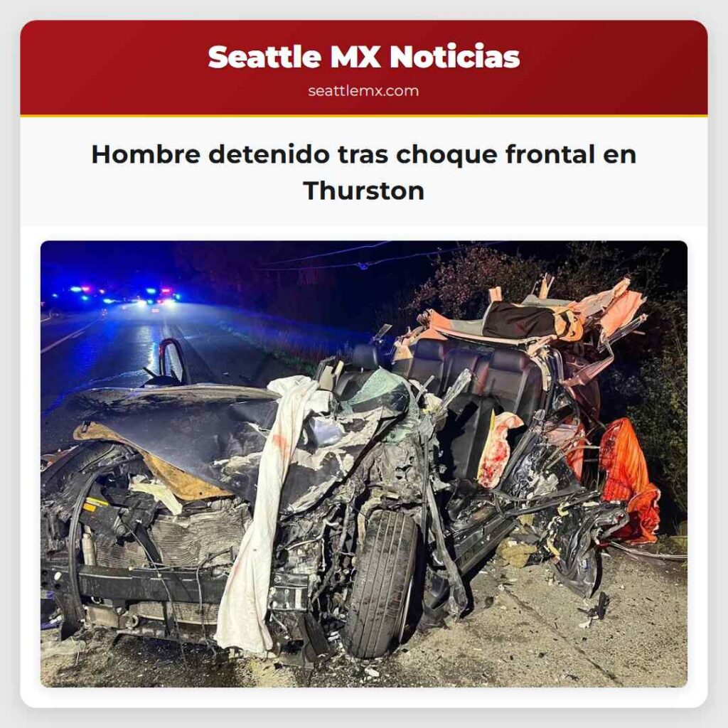 Hombre detenido tras choque frontal en Thurston