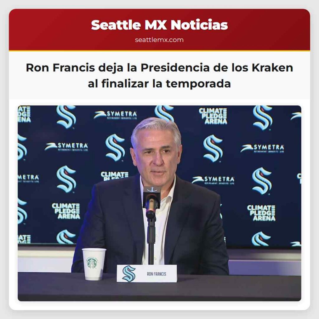 Ron Francis deja la Presidencia de los Kraken al