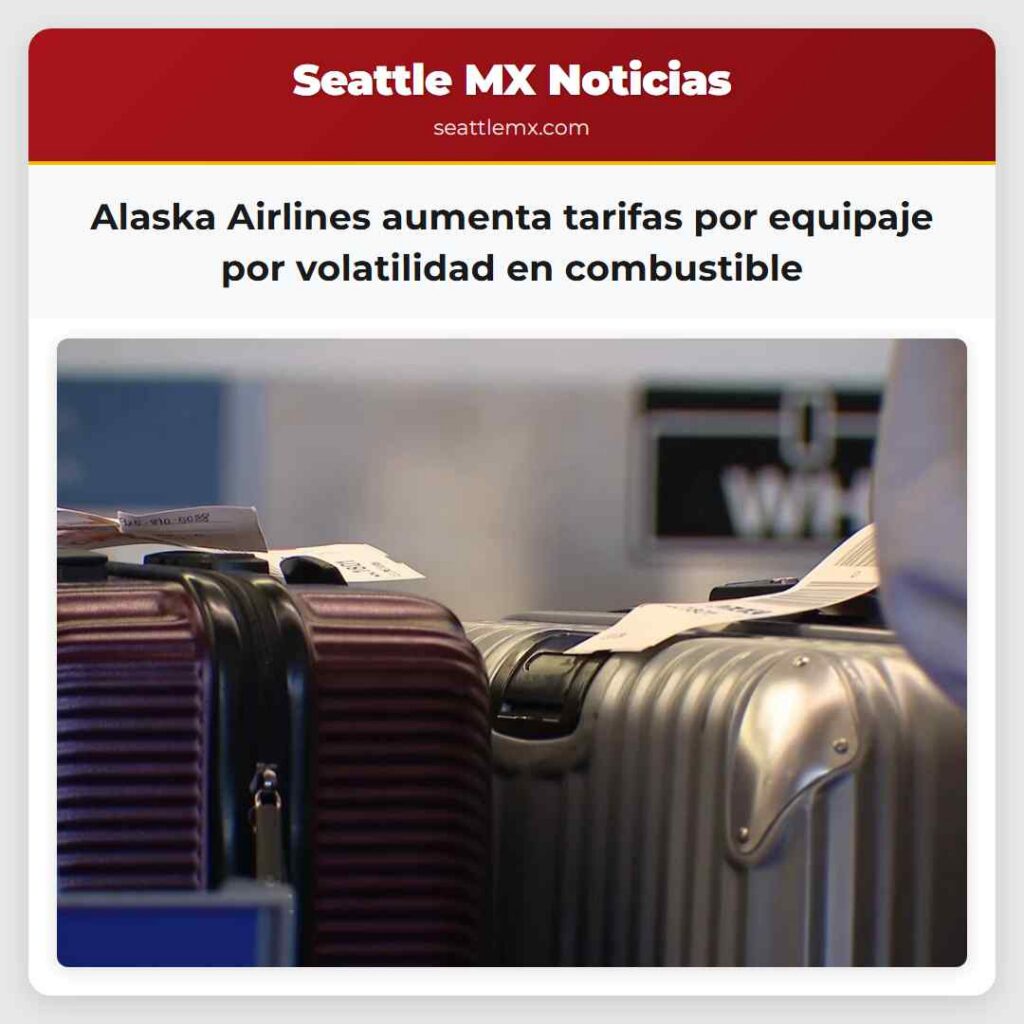 Alaska Airlines aumenta tarifas por equipaje por