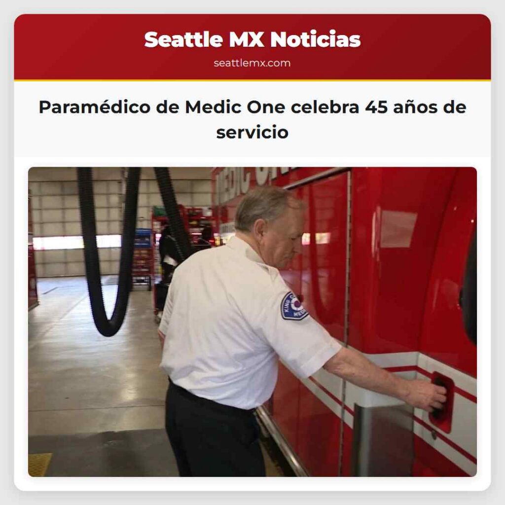 Paramédico de Medic One celebra 45 años de