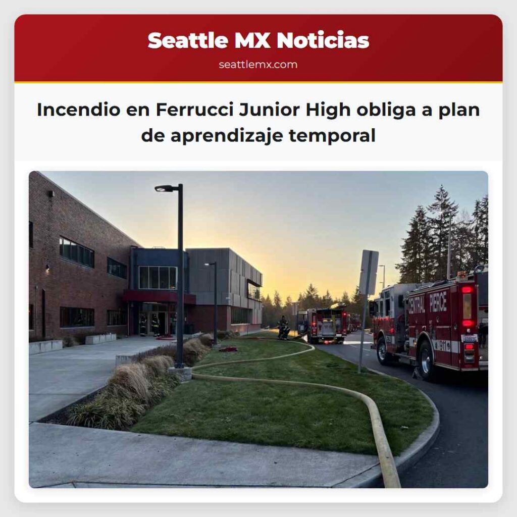 Incendio en Ferrucci Junior High obliga a plan de