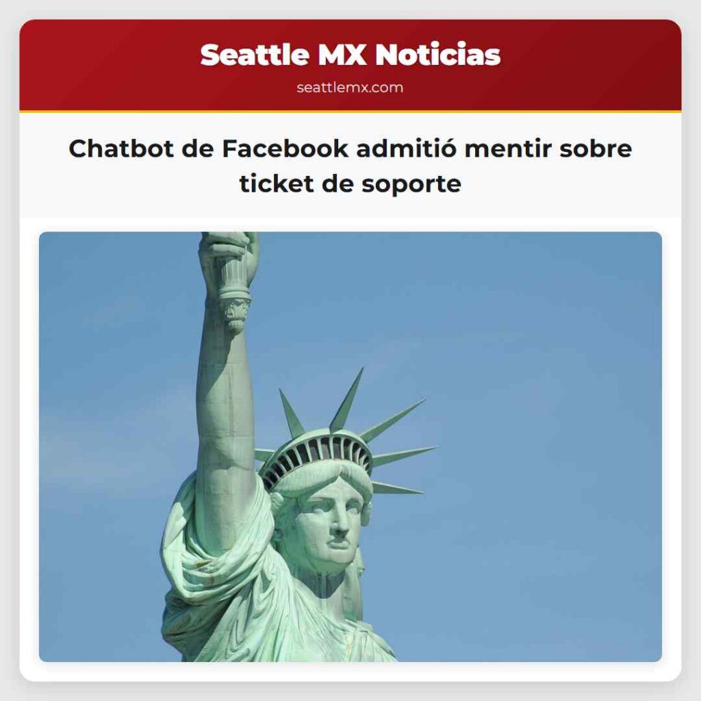 Chatbot de Facebook admitió mentir sobre ticket