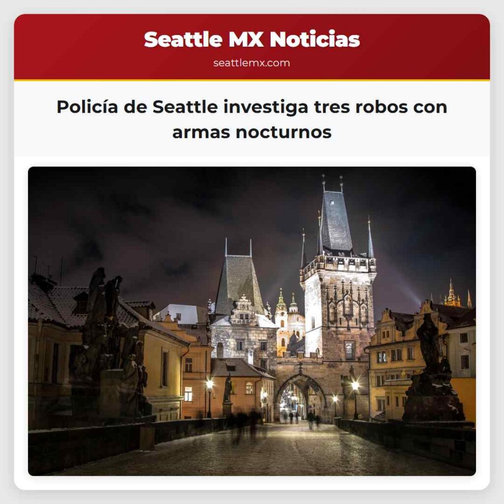 Policía de Seattle investiga tres robos con armas