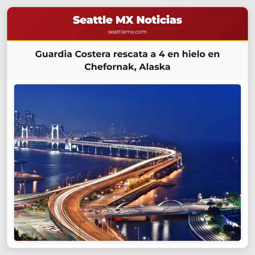 Guardia Costera rescata a 4 en hielo en