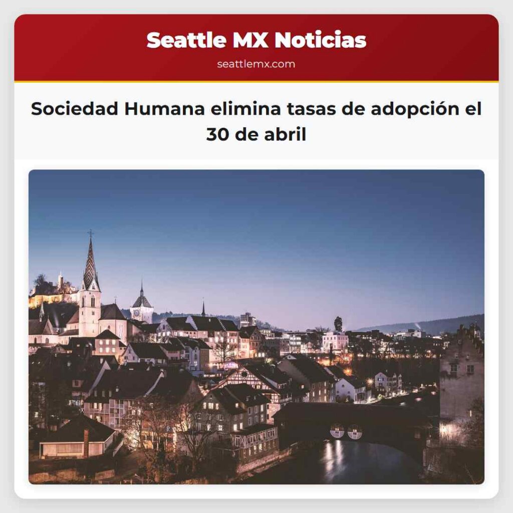 Sociedad Humana elimina tasas de adopción el 30