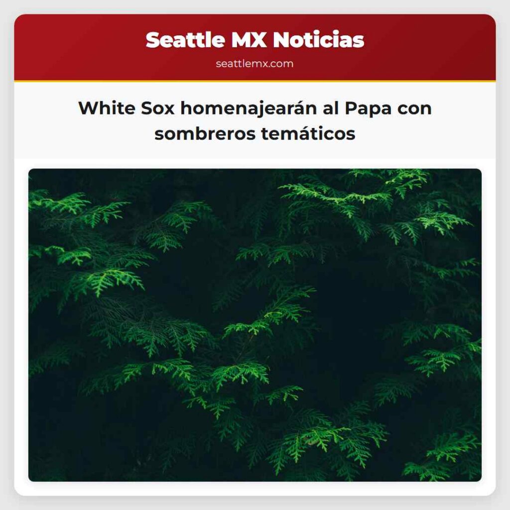 White Sox homenajearán al Papa con sombreros