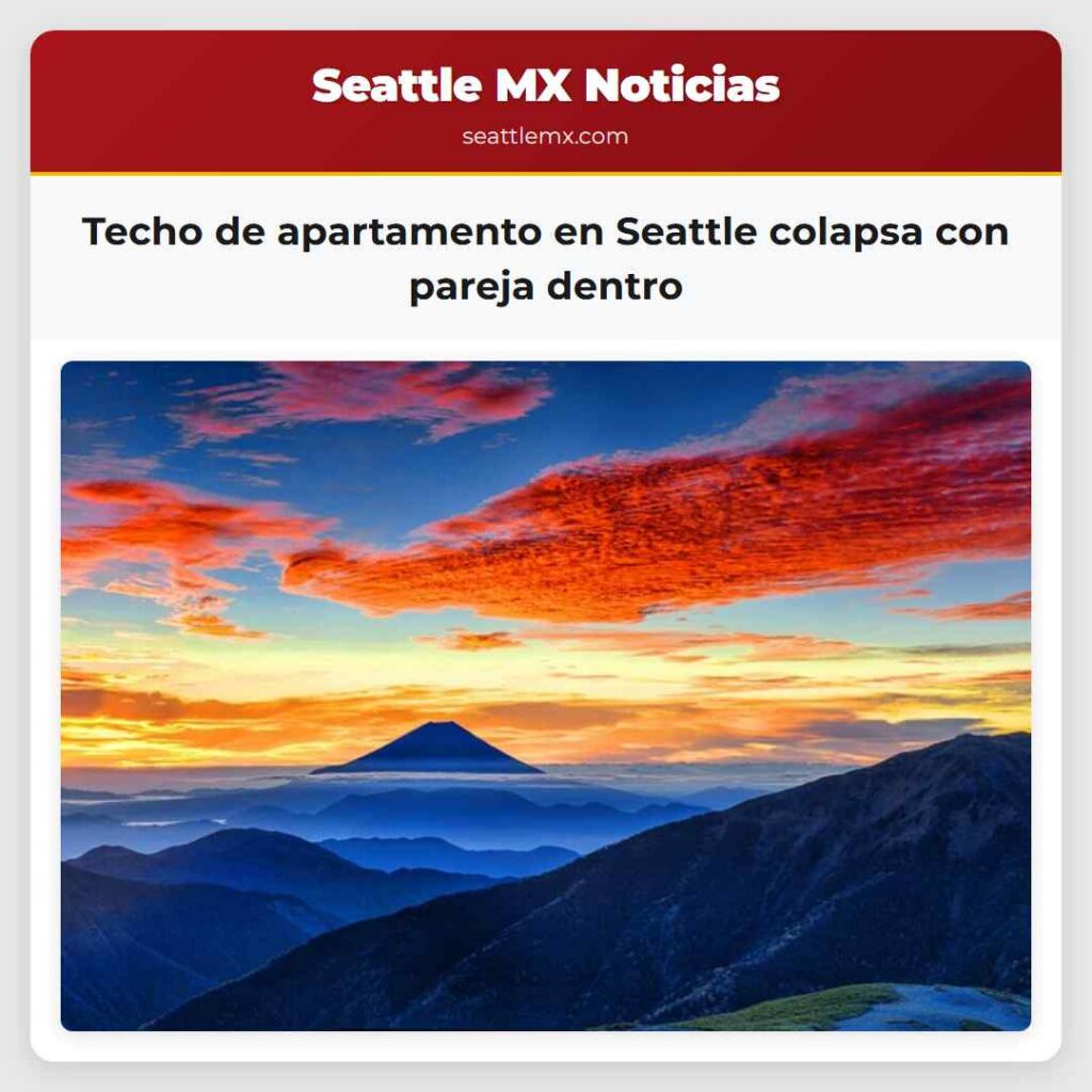 Techo de apartamento en Seattle colapsa con