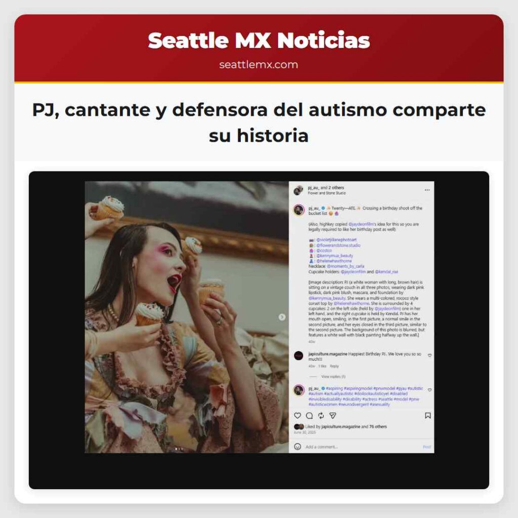 PJ, cantante y defensora del autismo comparte su