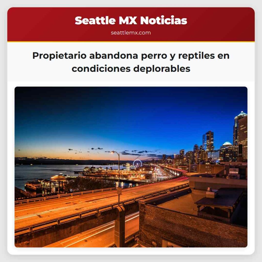 Propietario abandona perro y reptiles en