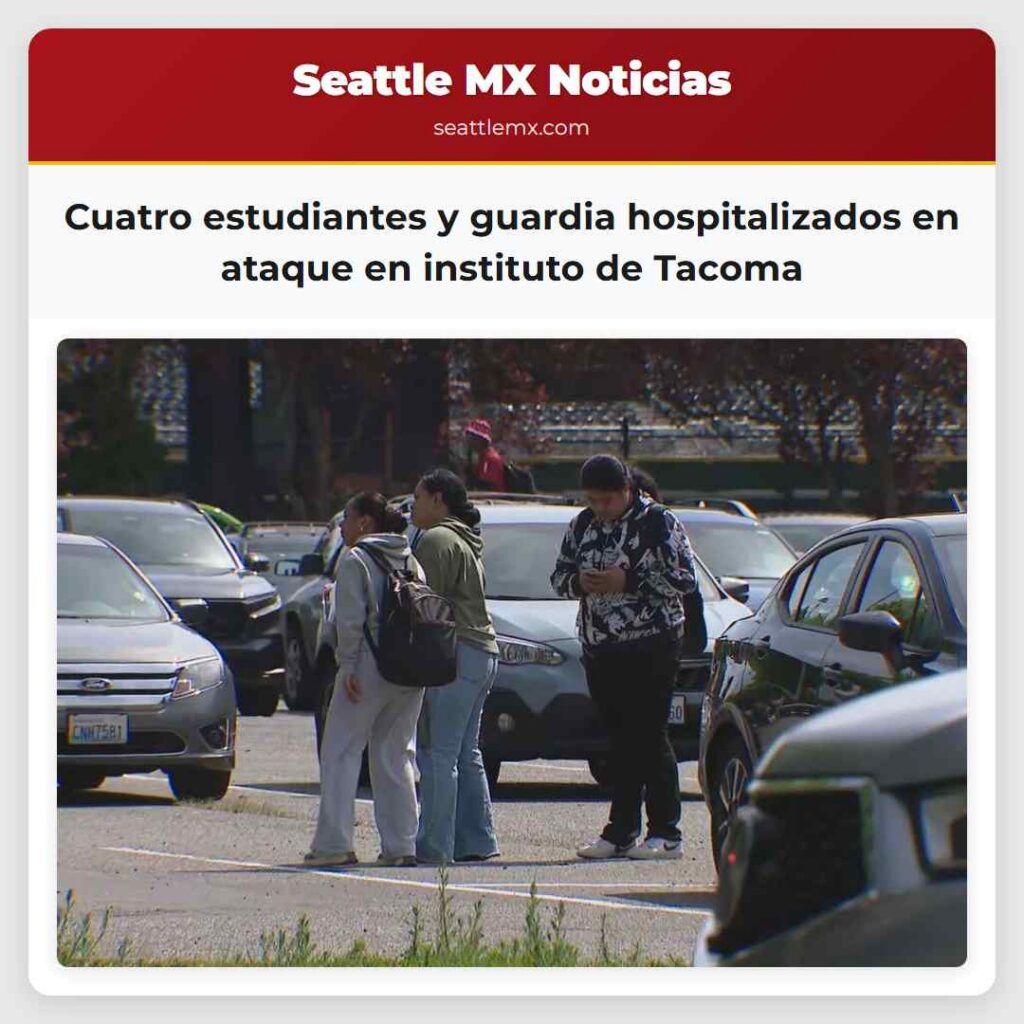Cuatro estudiantes y guardia hospitalizados en