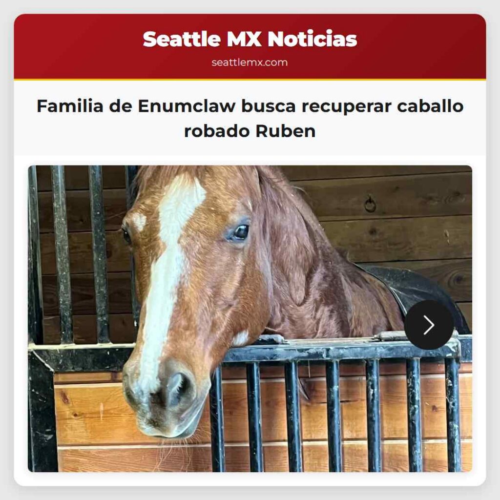 Familia de Enumclaw busca recuperar caballo