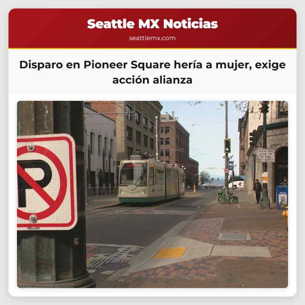 Disparo en Pioneer Square hería a mujer, exige