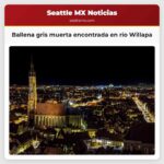 Ballena gris joven encontrada muerta en el río Willapa