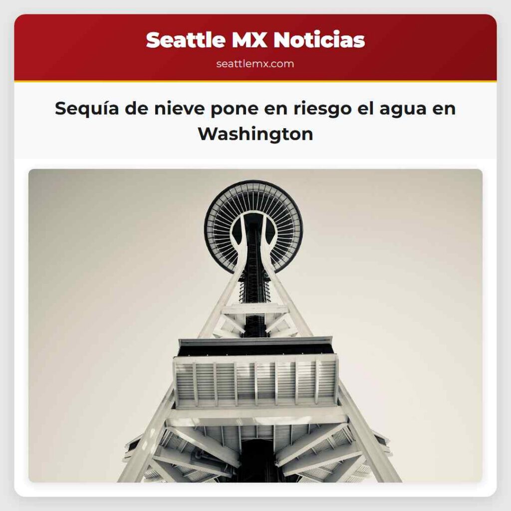 Sequía de nieve pone en riesgo el agua en