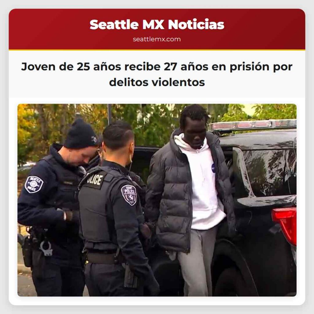 Joven de 25 años recibe 27 años en prisión por