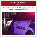 Conductor acusado de DUI huye y muere tras chocar contra poste de luz