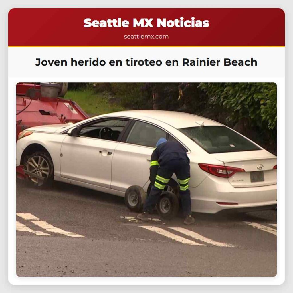 Joven herido en tiroteo en Rainier Beach