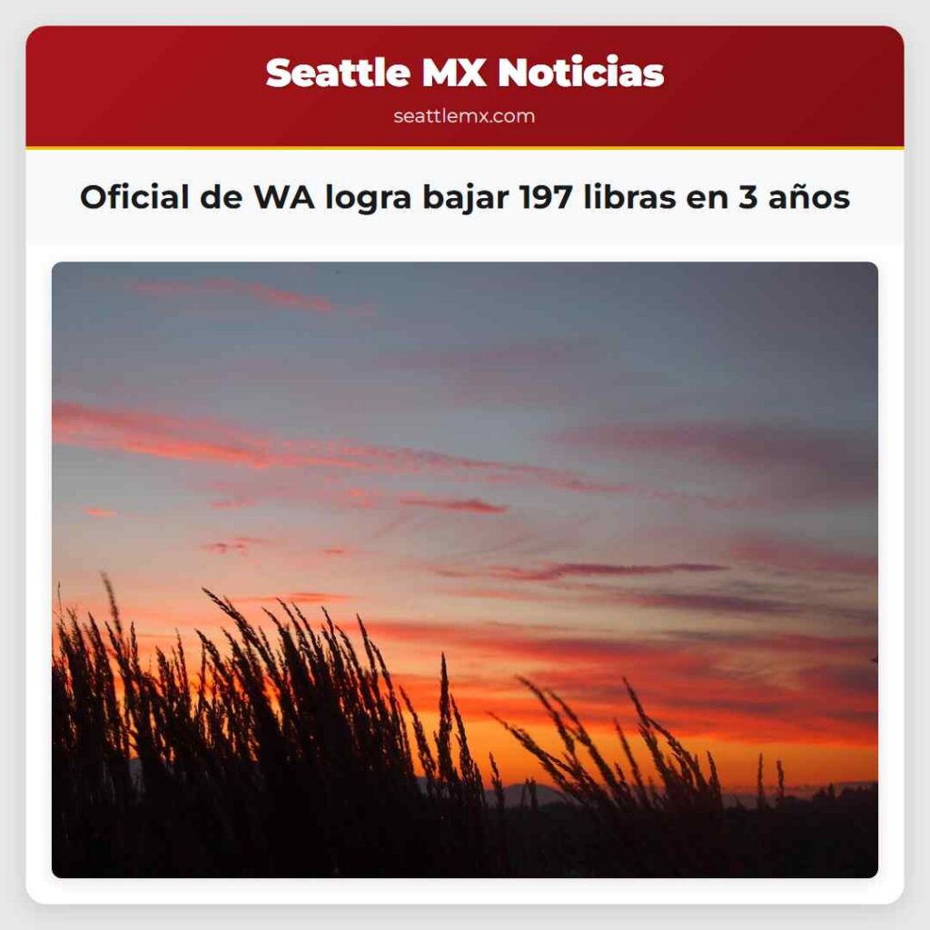 Oficial de WA logra bajar 197 libras en 3 años