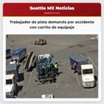 Trabajador de pista demanda por accidente con carrito de equipaje