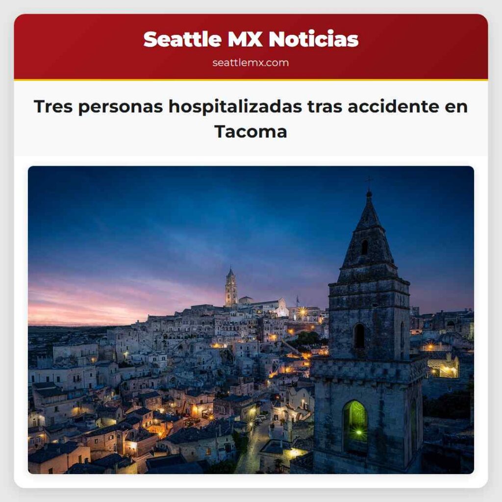 Tres personas hospitalizadas tras accidente en