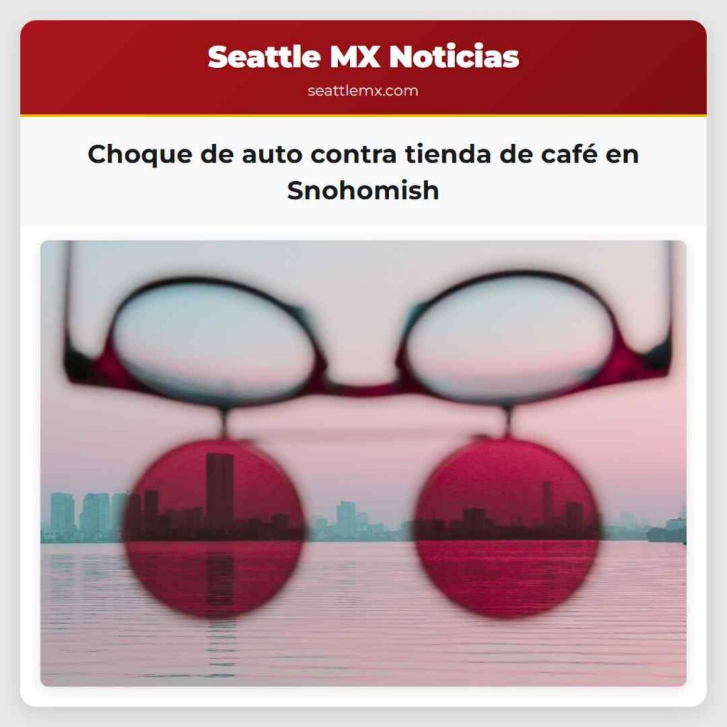 Choque de auto contra tienda de café en Snohomish