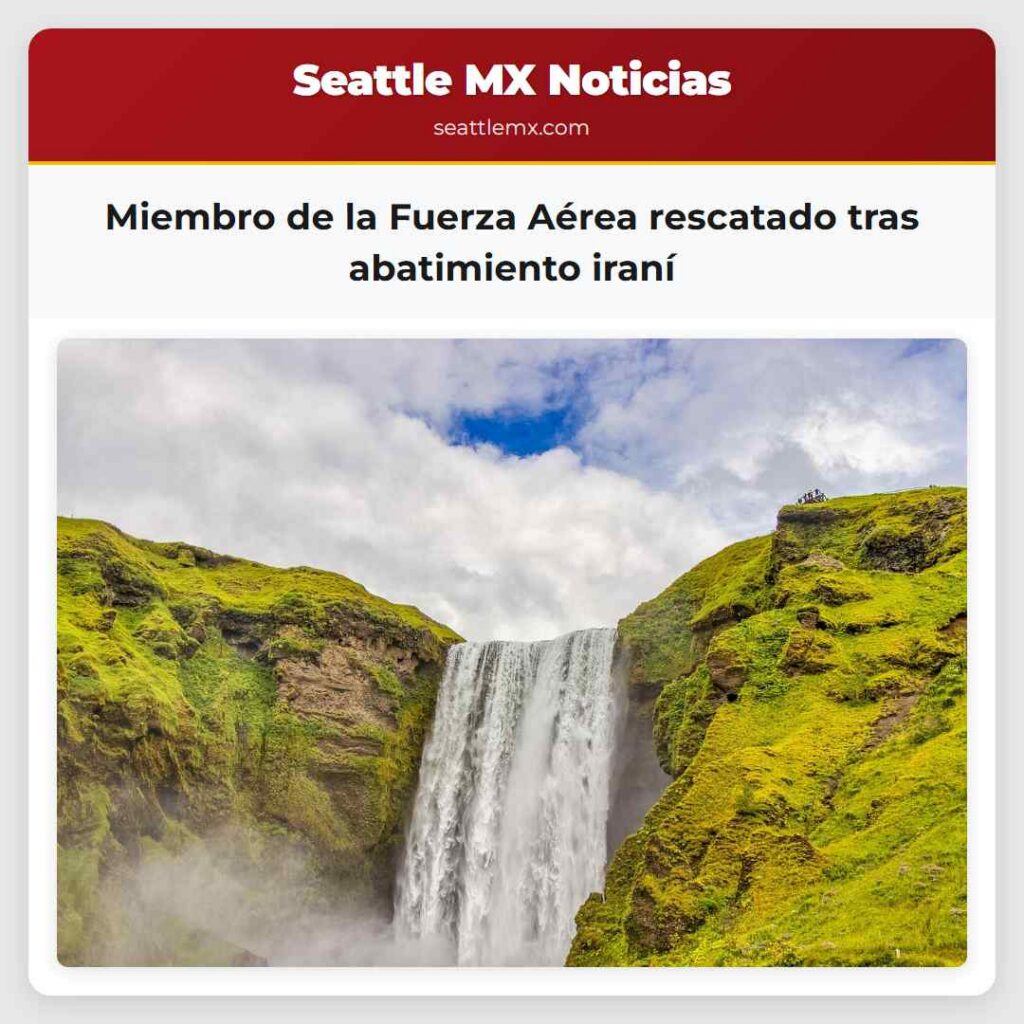 Miembro de la Fuerza Aérea rescatado tras