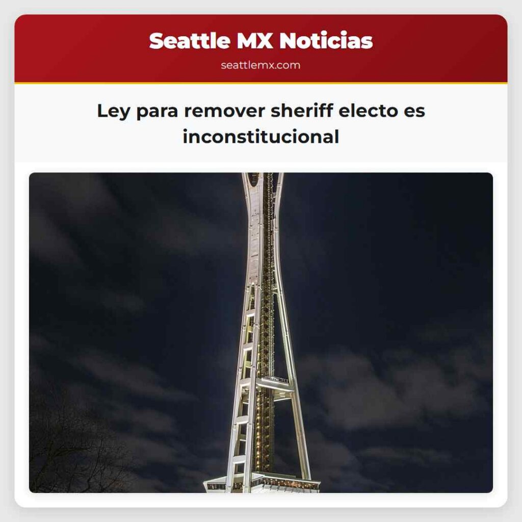 Ley para remover sheriff electo es