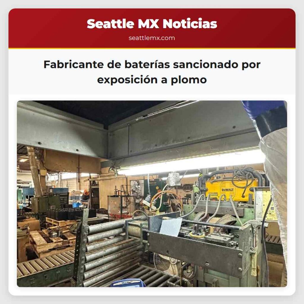 Fabricante de baterías sancionado por exposición