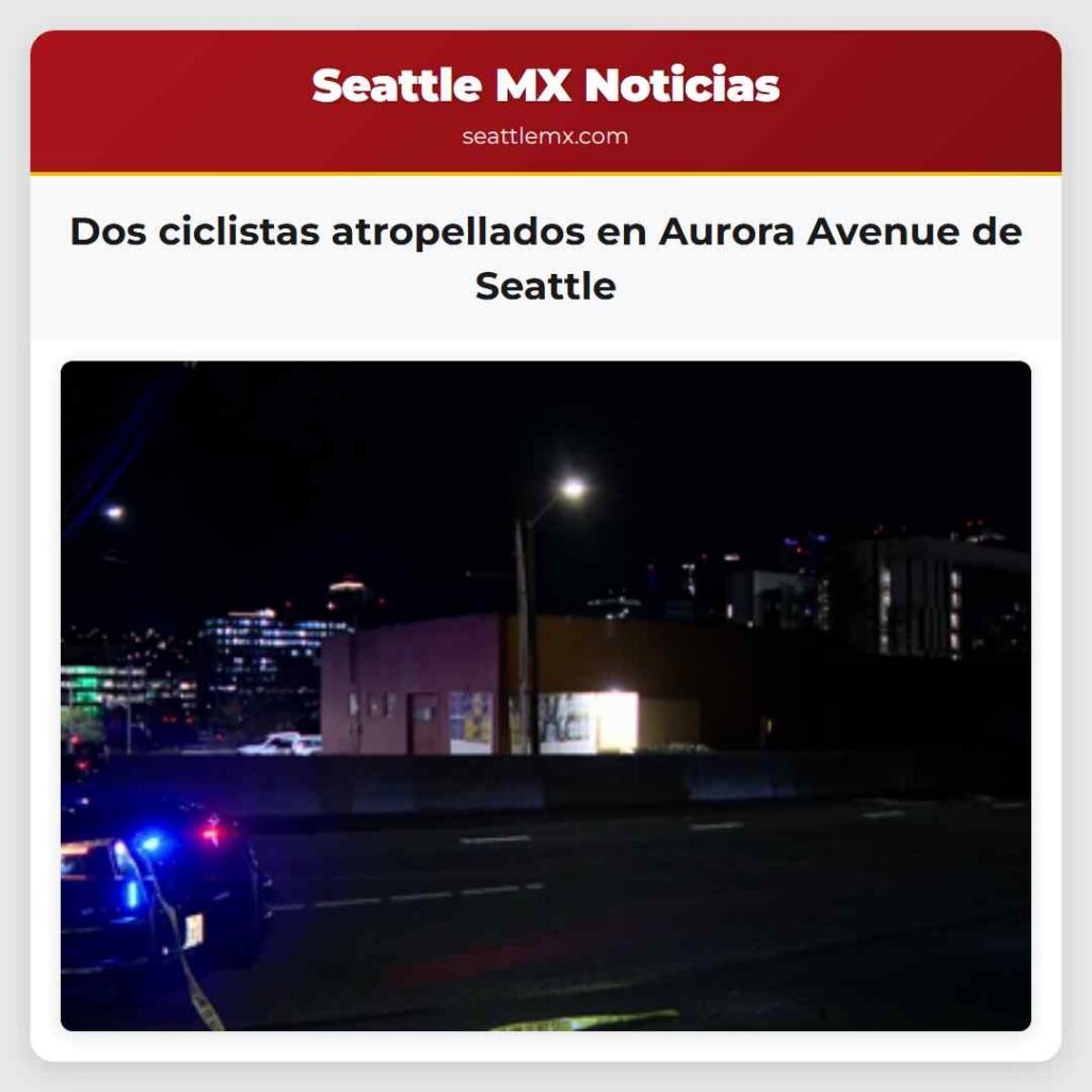 Dos ciclistas atropellados en Aurora Avenue de