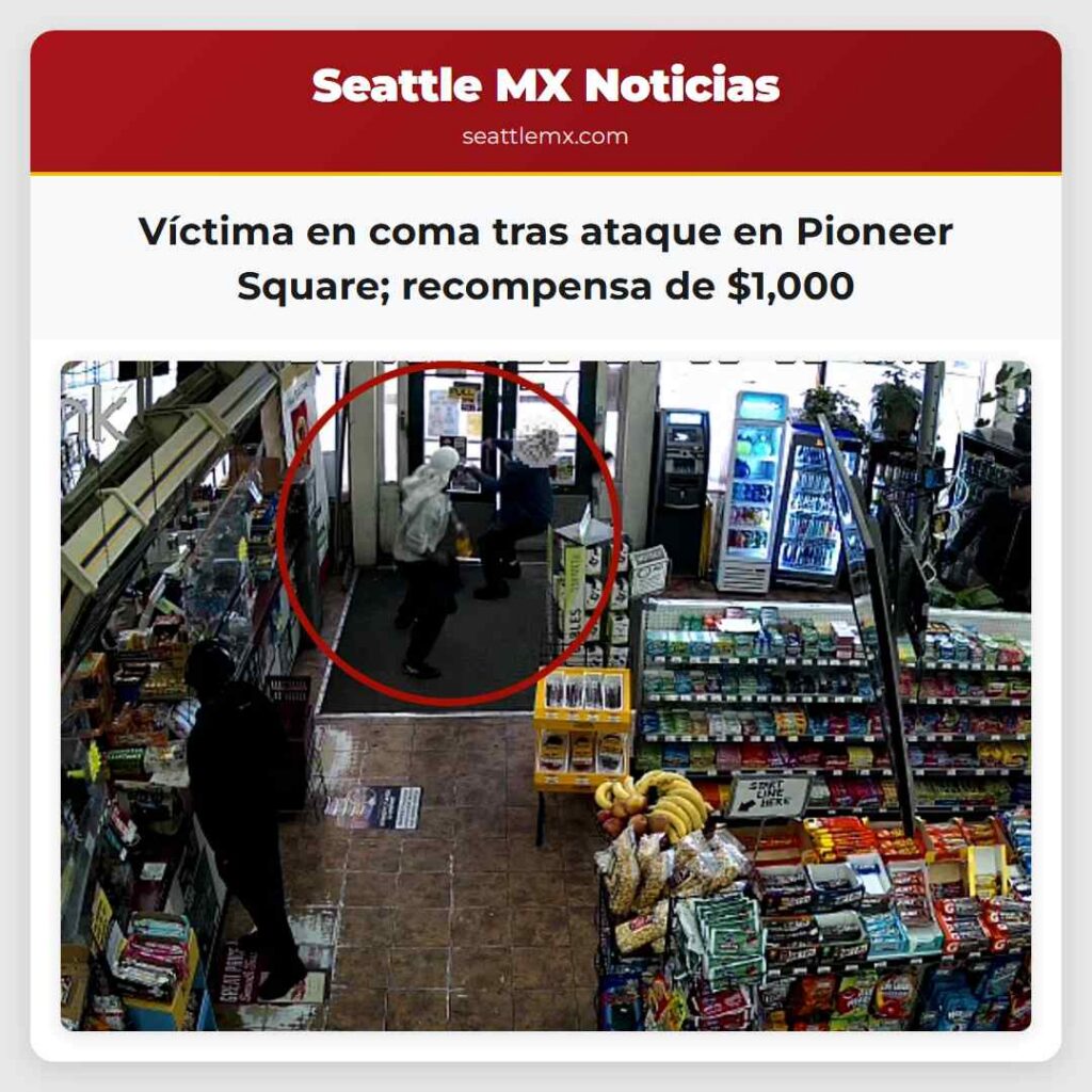 Víctima en coma tras ataque en Pioneer Square;