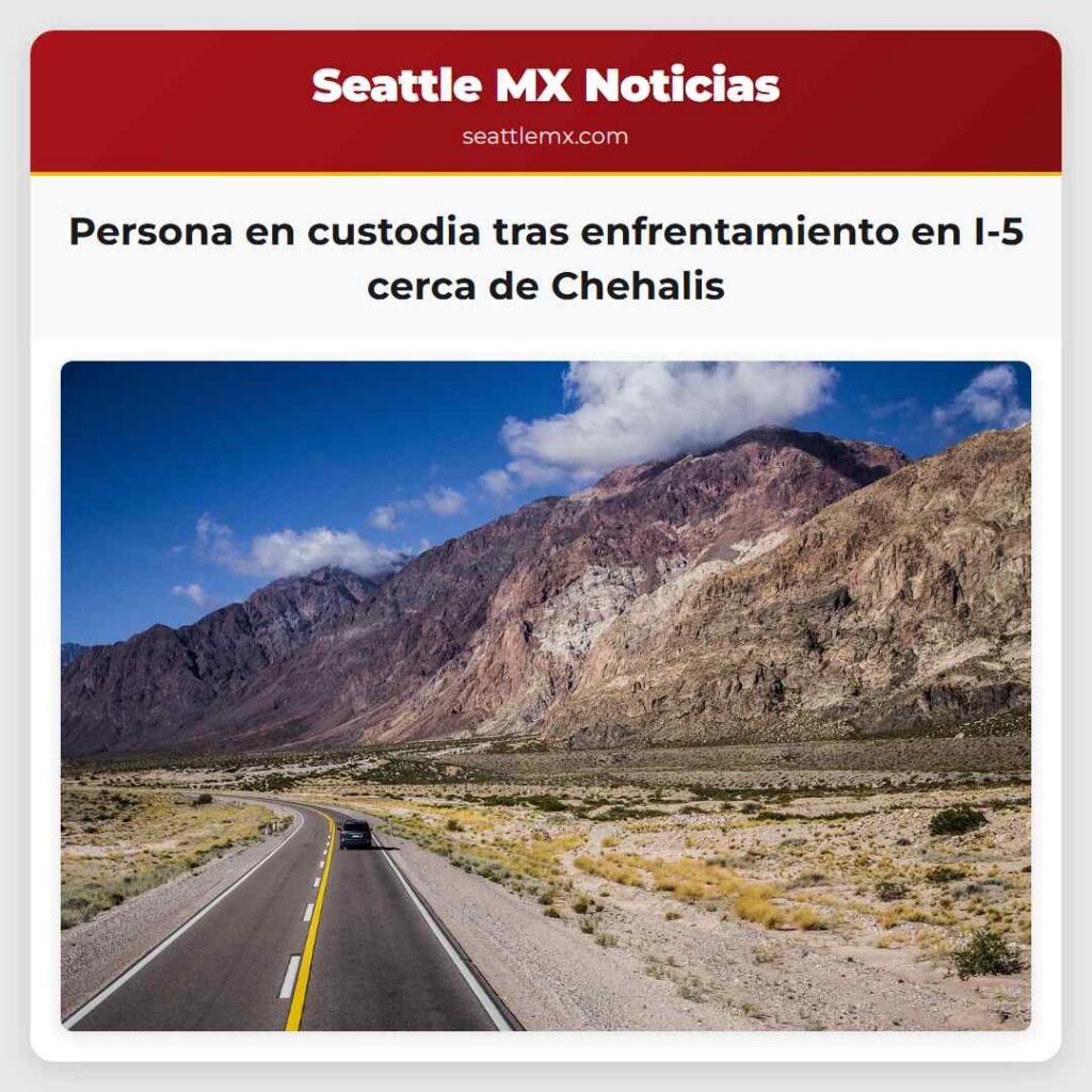 Persona en custodia tras enfrentamiento en I-5