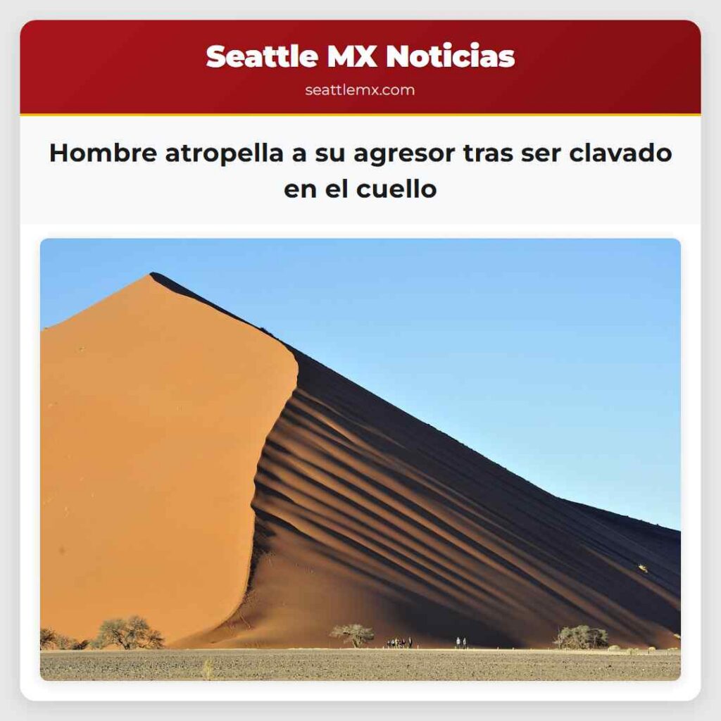 Hombre atropella a su agresor tras ser clavado en