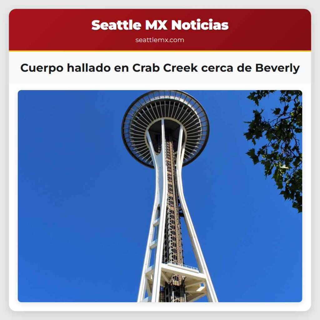 Cuerpo hallado en Crab Creek cerca de Beverly