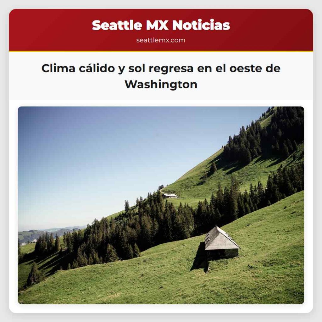 Clima cálido y sol regresa en el oeste de