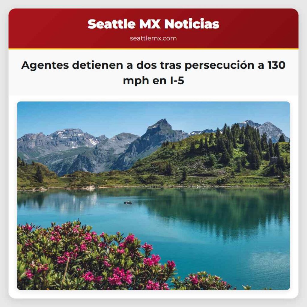 Agentes detienen a dos tras persecución a 130 mph