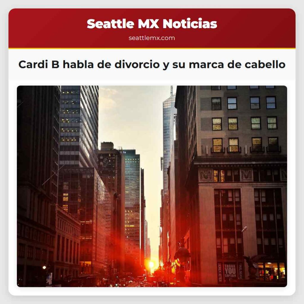 Cardi B habla de divorcio y su marca de cabello
