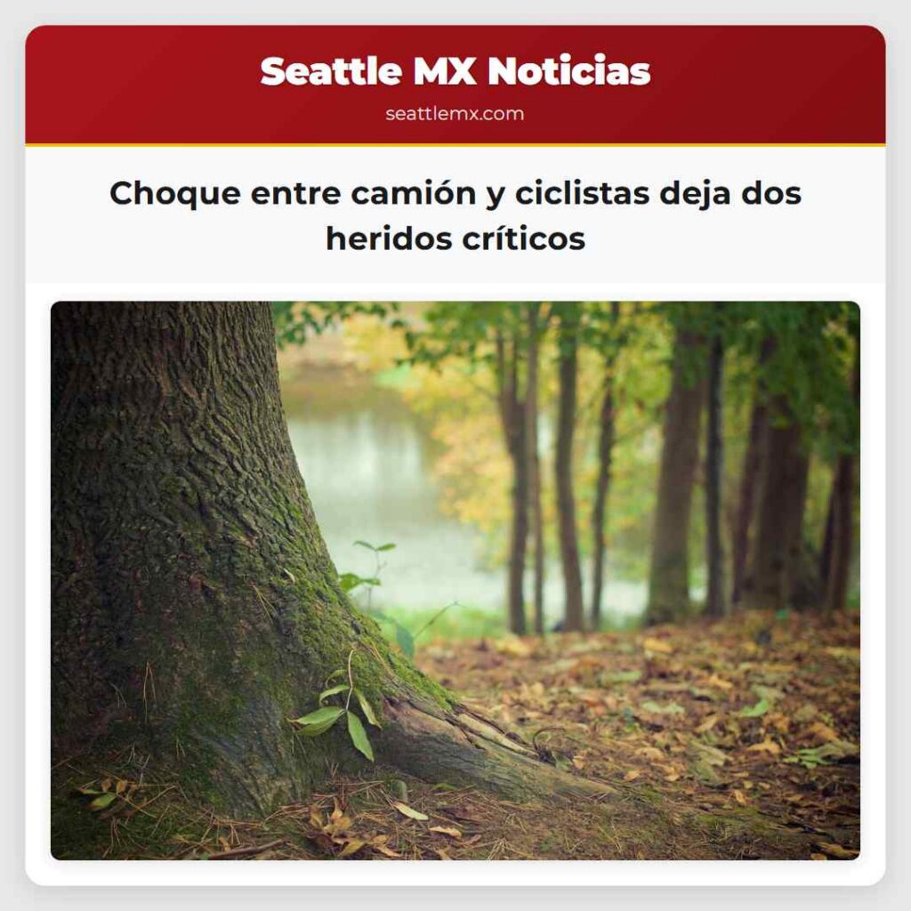 Choque entre camión y ciclistas deja dos heridos